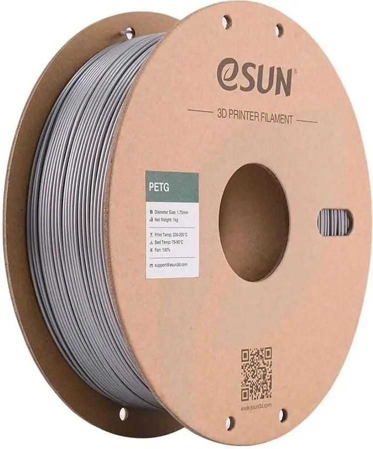 Пластик для принтера 3D Esun PETG175SS1 PETG d1.75мм 1кг 1цв. серебристый