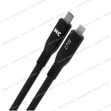 Дата-кабель MORE CHOICE (4620202554567) K83ia USB 3.0A PD 27W для Lightning ng 8-pin Type-C - 1м, черный
