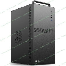 Компьютерный корпус CBR mATX Minitower V205, без БП, 1хUSB 3.0, 1хUSB 2.0, HD Audio+Mic, ручка, каркас металл 1.8мм, Black PCC-MATX-V205-WPSU