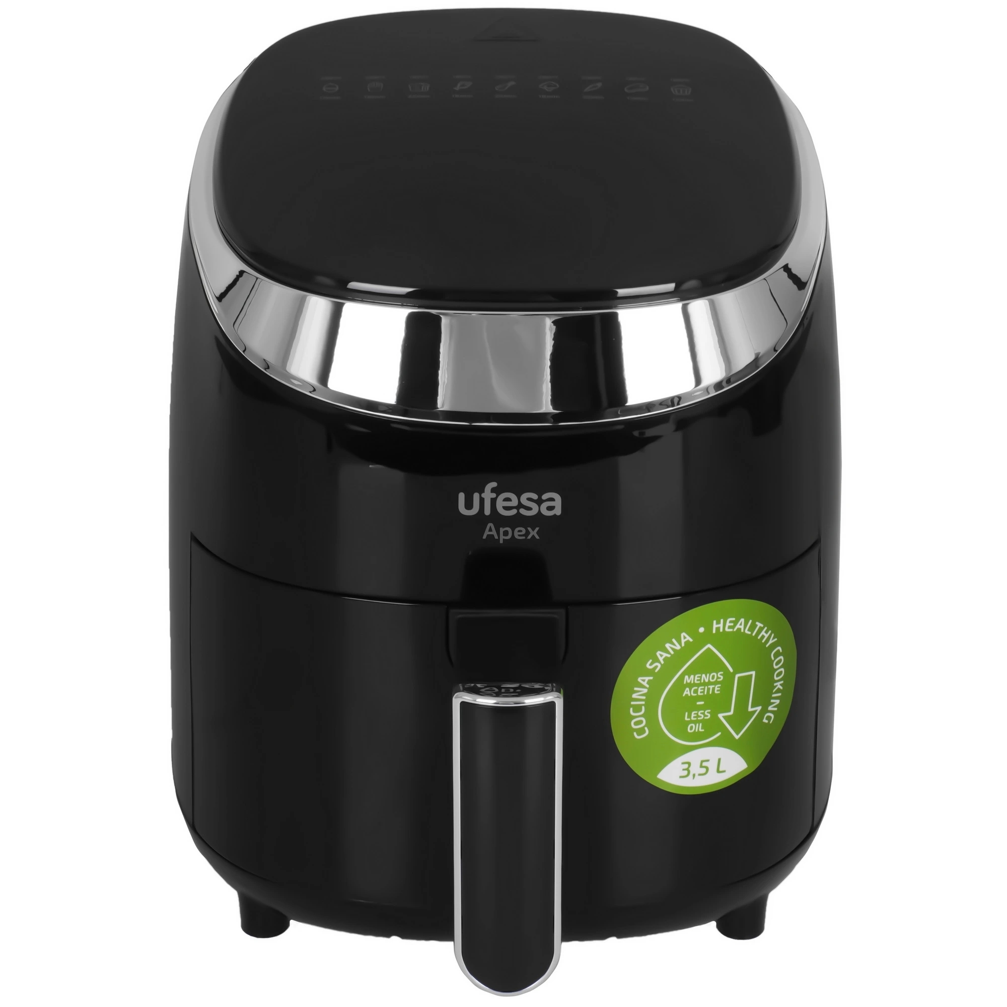 Аэрогриль Ufesa Apex черный, 1200 Вт, 3.5 л, сенсор, 9 программ