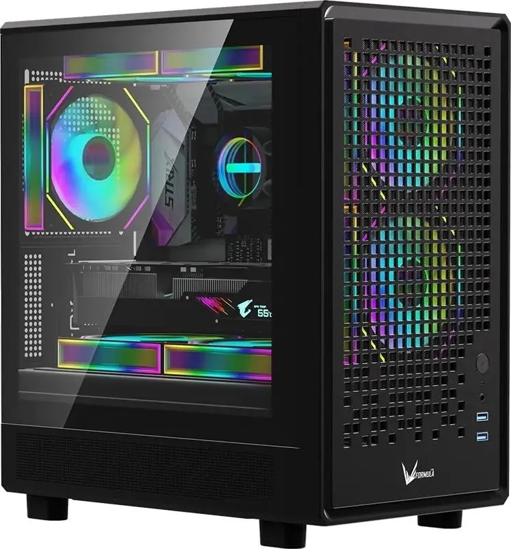 Компьютерный корпус Aerocool/Formula Air Mesh G2 черный без БП mATX 3x120мм 2xUSB 3.0 audio