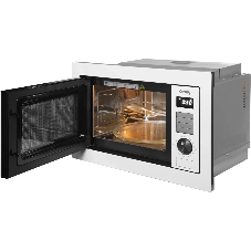 Встраиваемая микроволновая печь Domfy DM2540BW WG белый, 25 л, 900 Вт, переключатели - кнопки/поворотный мехинизм
