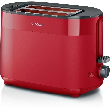 Тостер Bosch TAT2M124 красный, 950 Вт, 2 слота