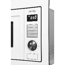 Встраиваемая микроволновая печь Domfy DM2540BW WG белый, 25 л, 900 Вт, переключатели - кнопки/поворотный мехинизм