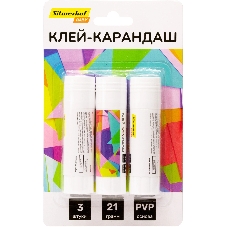 Клей-карандаш Silwerhof Daily 21гр ПВП блистер (упаковка:3шт)