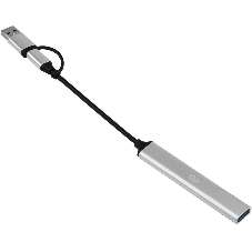 USB-концентратор Digma DHUB-4USB-AC-2.0, USB-C + USB-A, USB 2.0 4 портов, USB