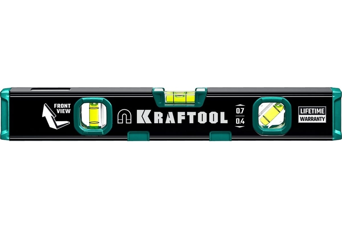 Компактный магнитный уровень с зеркальным глазком Kraftool 300 мм