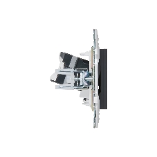 Розетка компьютерная IEK SKANDY SK-K01G графит RJ45 кат.5E SK-K10-1-K53