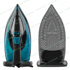 Утюг Endever Delta-227 черный/лазурно-синий, 2400 Вт, 50 г/мин, 150 г/мин, 330 мл