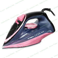 Утюг Hyundai H-SI01623 черный/розовый, 2400 Вт, 20 г/мин, 160 г/мин, 250 мл