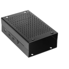 Корпус перфорированный Qumo, Aluminum Case, Raspberry Pi 4B, черный(RS026)