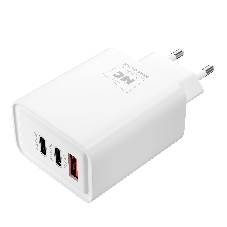 Сетевое зарядное устройство MORE CHOICE NC90 1USB+2Type-C 3.0A PD 45W, белый