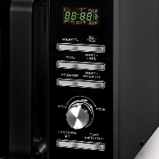 Микроволновая печь BBK 25MWC-991T/B черный/серебристый, 25 л, 900 Вт, переключатели - кнопки, поворотный механизм