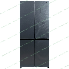 Холодильник Бирюса CD 496 TCG текстурированное серое стекло трехкамерный 334/162л морозилка снизу, NoFrost, Side by Side