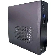 Компьютерный корпус FoxLine FL-105-AD120-DC-INF (FL-105-AD120-DC-INF) FL-105-AD120-DC-INF mITX case (2L), 2хUSB 2.0+2хUSB 3.0, 1хcombo audio, 40мм FAN, VESA, w/DC-ATX converter, w/120W pwr adapter, w/pwr