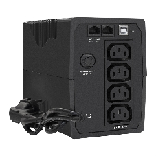 Источник бесперебойного питания ExeGate Power Back BNB-1000.LED.AVR.4C13.RJ.USB 1000VA/550W, LED, AVR, 4*C13, RJ45/11,USB, черный