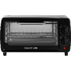 Мини-печь Galaxy Line GL 2625, черный, 8 л, 1000 Вт, таймер на 60 минут, индикатор работы, автоотключение