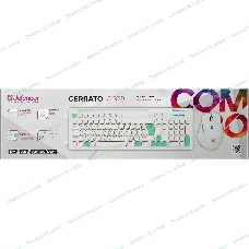 Комплект клавиатура+мышь Defender Cerrato C-978 беспроводной, USB, 1600 DPI, белый/голубой