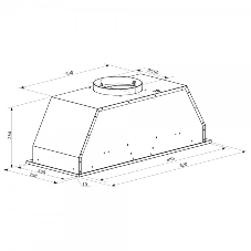 Вытяжка встраиваемая Zigmund & Shtain K 016.5 W белый, 52 см, 1050 куб. м/ч, 60 дБ