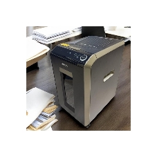 Шредер Office Kit SA200С 3,8x10 черный/серый с автоподачей (секр.P-4) фрагменты 220лист. 40лтр. скобы пл.карты