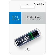 Флешка USB Smartbuy Glossy series Dark Grey (SB32 GbGS-DG), 32Gb, USB 3.0, R/W 75/25, темно-серый