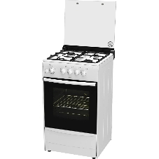 Плита газовая Darina 1B1 GM 441 008 W белый/черный, конфорок 4 шт, духовка 50 л, 50 см x 85 см x 51 см
