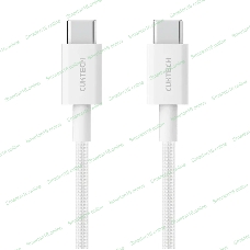 Кабель USB CukTech Type-C to Type-C braided cable 1.5m 3A 60W CTC315P белый