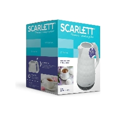 Чайник электрический Scarlett SC-EK18P49 1.7 л, 2200 Вт, белый/серый (корпус: пластик)
