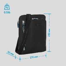 Сумка для ноутбука Piquadro Blue Square CA1816B2/N черный натур.кожа