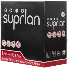 Кабель информационный Suprlan Median 01-0335-1, cat.5e U/UTP 4 пары, 24AWG, PE, внешний, 305м, черный