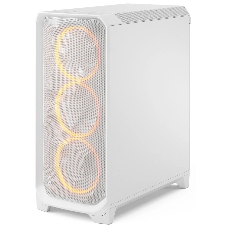 Корпус Fractal Design Meshify 3 White RGB TG Clear Tint, Midi-Tower, белый, 3 x 140 мм