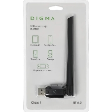 Адаптер USB Digma D-BT60 BT6.0+EDR class 1 200м черный