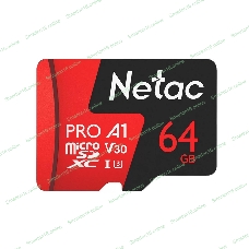Флеш карта MicroSD card Netac P500 Extreme Pro 64Gb, retail version w/o SD adapter
