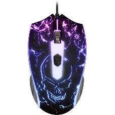 Мышь проводная Defender Overmatch GM-069 черный, 2400 dpi, USB, кнопки - 4