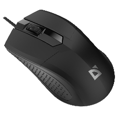Мышь проводная Defender Optimum MB-270 черный, 1200 dpi, USB, кнопки - 3