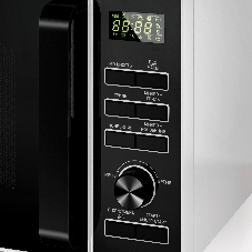 Микроволновая печь BBK 25MWC-992T/WB белый/черный, 25 л, 900 Вт, переключатели - кнопки, поворотный механизм
