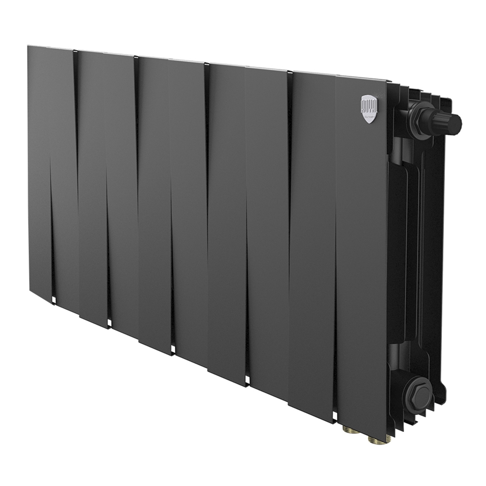 Радиатор биметаллический Royal Thermo PianoForte 300 черный VR80 - 10 секц.