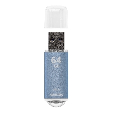 Флешка USB Smartbuy V-Cut Blue (SB64GbVC-B3), 64Gb, USB 3.0, R/W 75/30, голубой