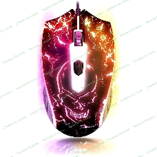 Мышь проводная Defender Overmatch GM-069 черный, 2400 dpi, USB, кнопки - 4