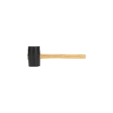 Киянка резиновая Kranz KR-12-8144 680 г, черная резина, деревянная рукоятка