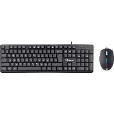 Комплект клавиатура+мышь Defender Triumph C-991 проводной, USB, 1600 DPI, чёрный
