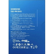 Накопитель SSD Samsung 990 EVO, 2000Gb, PCIe 4.0 x4, M.2 2280, NVMe, R/W 5000/4200