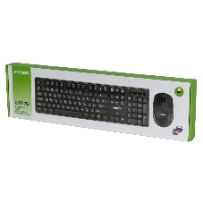 Комплект клавиатура+мышь Fusion GKIT-752 беспроводной, USB, 1000 DPI, чёрный
