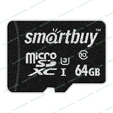 Карта памяти Smartbuy MicroSDXC карта памяти Smartbuy 64Gb Class10 PRO U3 R/W:90/70 MB/s, адаптер в комплекте. 