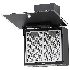 Вытяжка кухонная вертикальная Krona AURA 600 FRAME BLACK S черный с прозрачным кантом