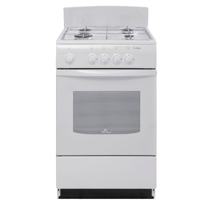 Плита газовая De Luxe 5040.38 г (щ) белый, конфорок 4 шт, духовка 43 л, 50 см x 85 см x 50 см