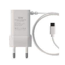 Сетевое зарядное устройство Maxvi A304T Type-C\USB 3A 15W + литой кабель Type-C 1.2м, белый