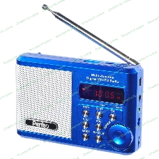 Радиоприемник Perfeo мини-аудио Sound Ranger, FM MP3 USB microSD In/Out ридер, BL-5C 1000mAh, синий (PF-SV922BLU)