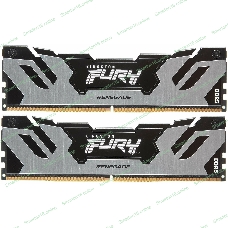 Оперативная память Kingston Fury Renegade, DDR5, 32GB (2x16GB), 6400MHz, CL32, DIMM, с радиатором, серебристый/черный