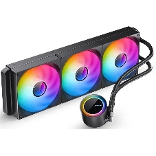 Система жидкостного охлаждения Jonsbo TG-420 ARGB Black, 420 мм, 3x140 мм, 800-1800 об/мин, 20.3-36.2 дБ, 4-pin PWM, 300 Вт, ARGB, черный